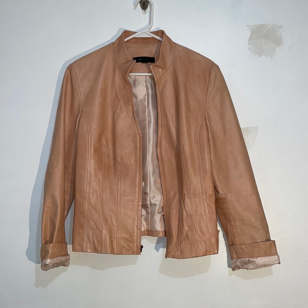 Size L Women’s Siena Studio Pink Leather Jacket